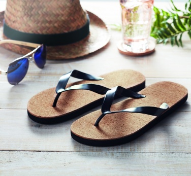 Logotrade promotional giveaway image of: Cork beach slippers L