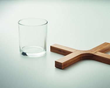 Logo trade promotional item photo of: Bamboo foldable pot stand