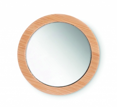 Logo trade advertising products picture of: Bamboo make-up mirror