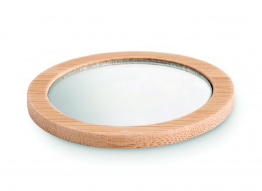 Logo trade advertising product photo of: Bamboo make-up mirror