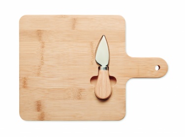 Logotrade corporate gift picture of: Cheese board set in bamboo Bremen