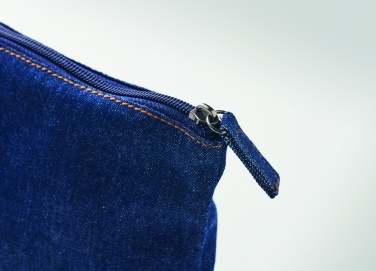 Logo trade advertising product photo of: Recycled denim cosmetic pouch