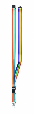 Logo trade promotional merchandise photo of: Rainbow RPET lanyard
