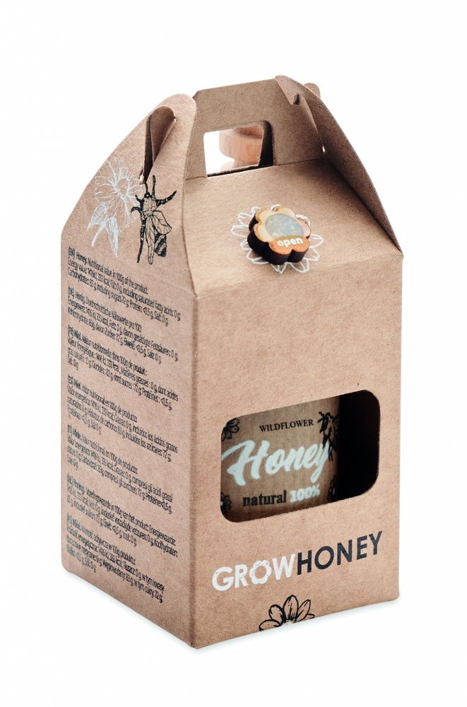 Logo trade corporate gifts picture of: Wildflower honey jar set 50gr