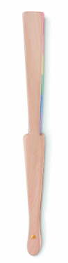 Logo trade promotional items image of: Rainbow wooden hand fan