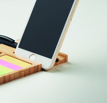 Logo trade promotional products picture of: Bamboo desk phone stand