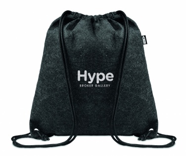 Logotrade promotional merchandise image of: RPET felt drawstring bag