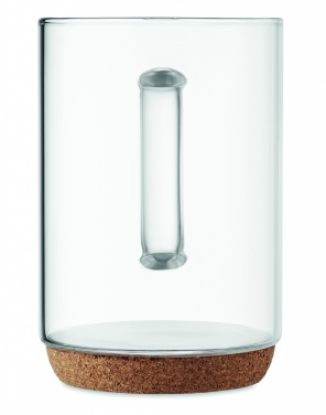 Logo trade promotional products picture of: Glass mug 400ml with cork base