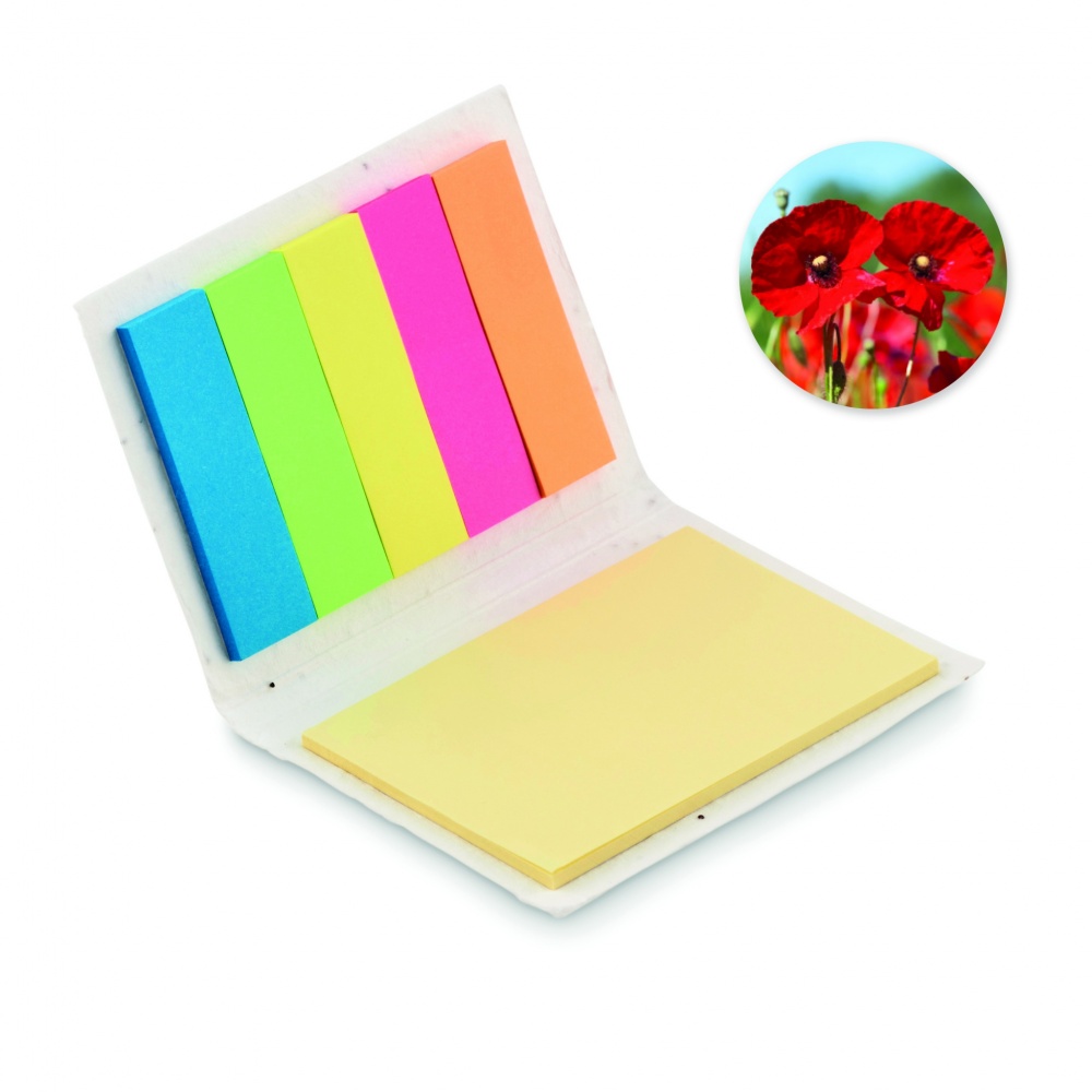 Logo trade advertising products image of: Seed paper sticky note pad