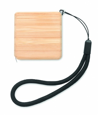 Logotrade promotional gift image of: Measuring tape in bamboo 1m