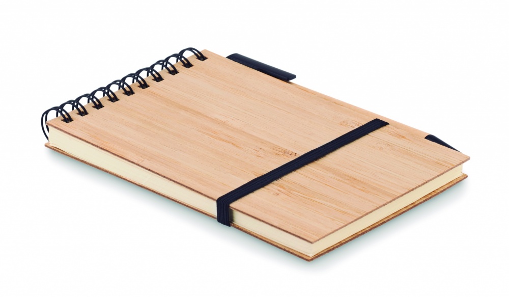 Logotrade corporate gift image of: A6 bamboo notepad with pen SONORABAM
