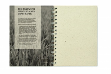Logotrade promotional products photo of: A5 grass notebook 80 lined