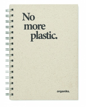 Logotrade advertising products photo of: A5 grass notebook 80 lined