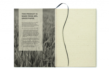 Logo trade promotional merchandise picture of: A5 grass notebook 80 lined