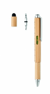 Logotrade business gifts photo of: Spirit level pen in bamboo