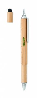 Logotrade corporate gift picture of: Spirit level pen in bamboo