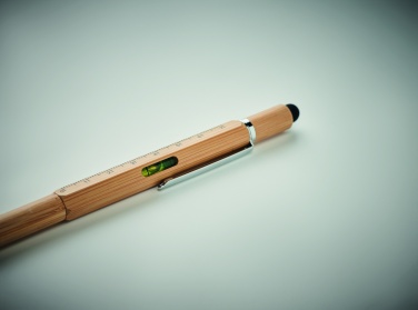 Logotrade promotional giveaway picture of: Spirit level pen in bamboo