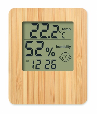 Logo trade promotional merchandise photo of: Bamboo weather station