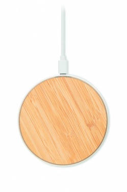 Logo trade promotional gifts image of: Bamboo wireless charger 10W