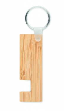 Logotrade promotional product picture of: Bamboo stand and key ring Savonlinna
