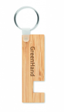 Logotrade promotional giveaways photo of: Bamboo stand and key ring Savonlinna