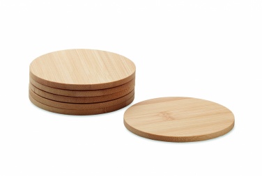 Logotrade corporate gift picture of: Set of 6 bamboo coasters