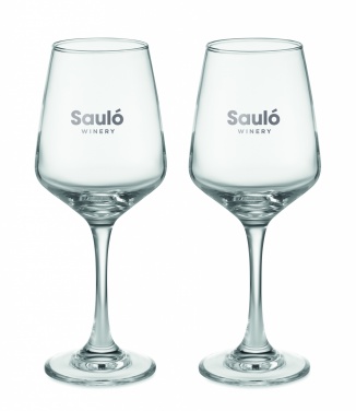 Logo trade promotional products image of: Set of 2 wine glasses