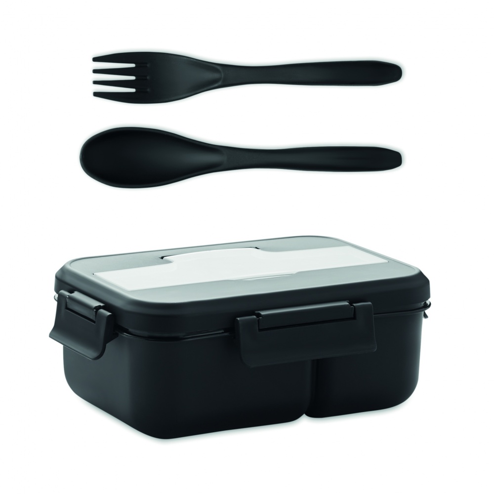 Logo trade business gifts image of: Lunch box with cutlery in PP