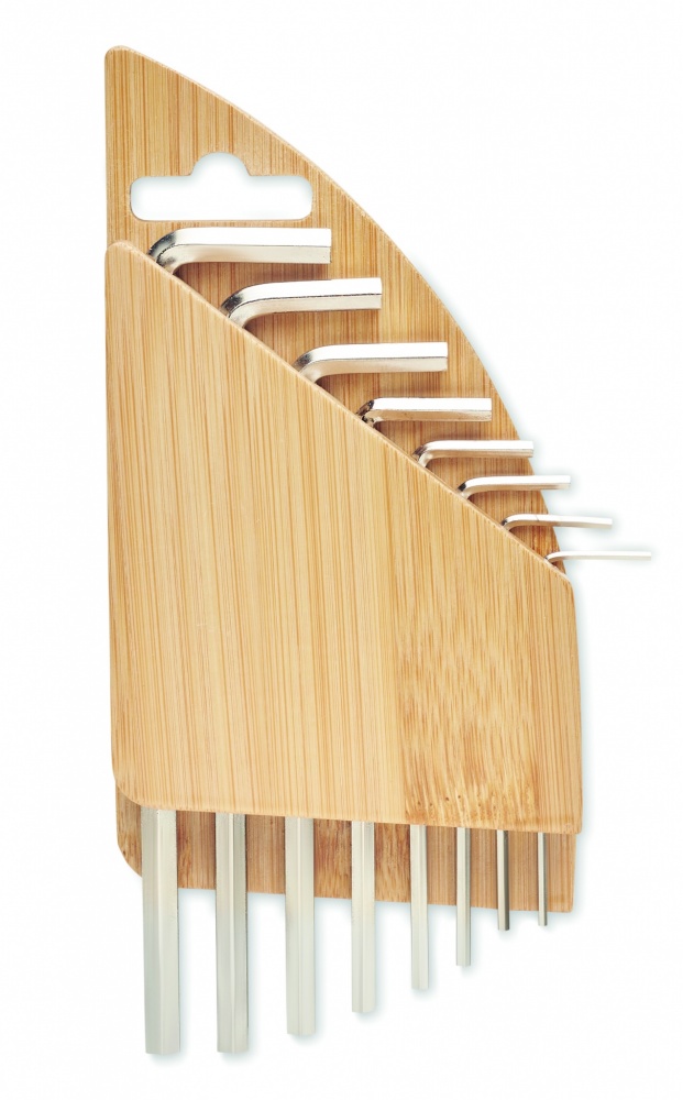 Logotrade corporate gift picture of: Hex key set in bamboo