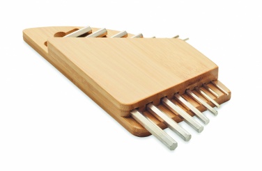 Logotrade promotional item picture of: Hex key set in bamboo