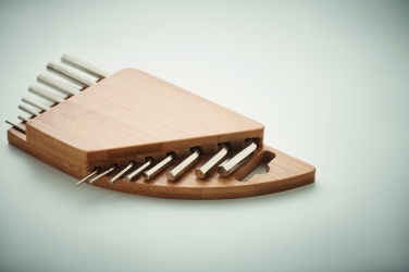 Logo trade promotional giveaways picture of: Hex key set in bamboo