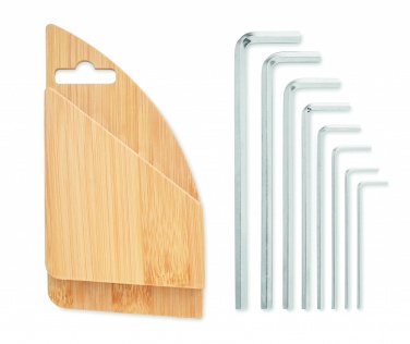 Logotrade promotional product picture of: Hex key set in bamboo