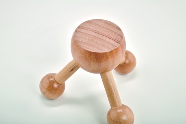 Logo trade promotional gifts image of: Hand held massager in wood