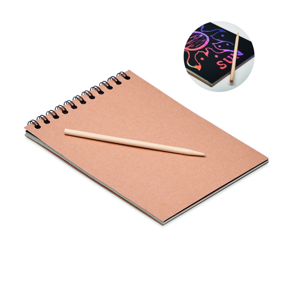 Logo trade corporate gifts picture of: Scratching paper notebook