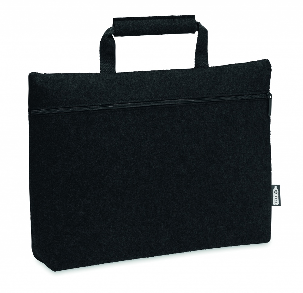 Logotrade promotional gift picture of: RPET felt zippered laptop bag