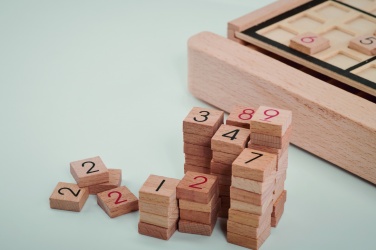 Logo trade promotional merchandise photo of: Wooden sudoku board game