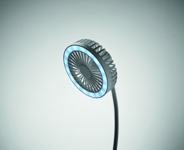 Logo trade promotional items picture of: Desktop charger fan with light