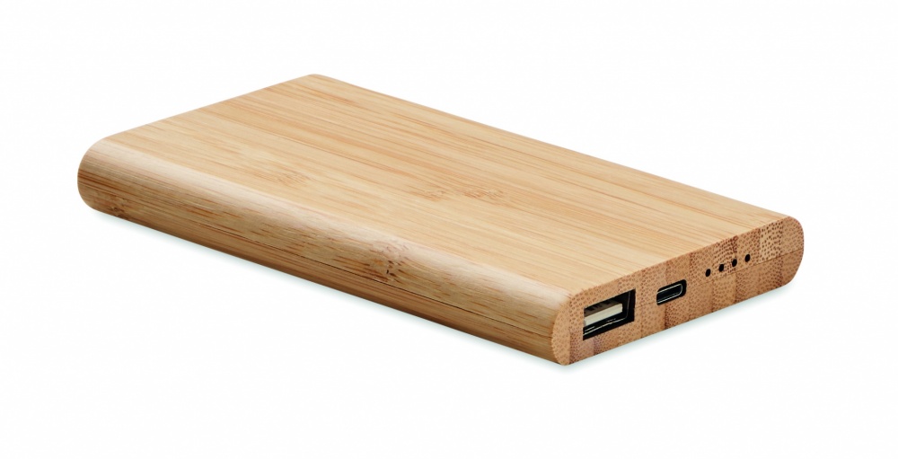 Logotrade promotional item image of: 4000 mAh Bamboo power bank