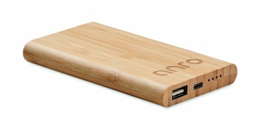 Logo trade promotional products picture of: 4000 mAh Bamboo power bank