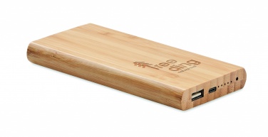 Logo trade promotional merchandise photo of: 6000 mAh Bamboo power bank