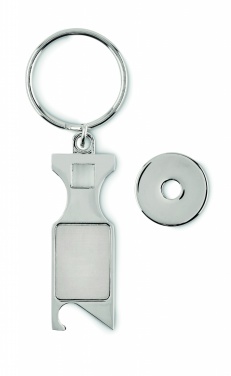 Logo trade promotional product photo of: Euro Token key ring Porvoo