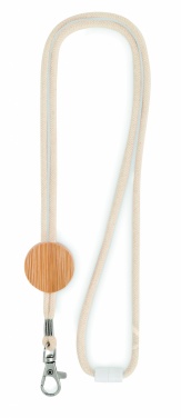 Logo trade promotional items image of: Cotton Lanyard with metal hook