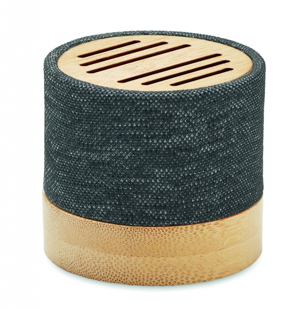 Logotrade business gift image of: Bamboo RPET wireless speaker