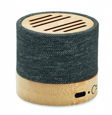Logotrade promotional product picture of: Bamboo RPET wireless speaker