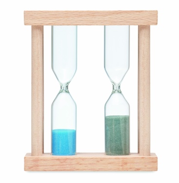 Logotrade promotional product image of: Set of 2 wooden sand timers