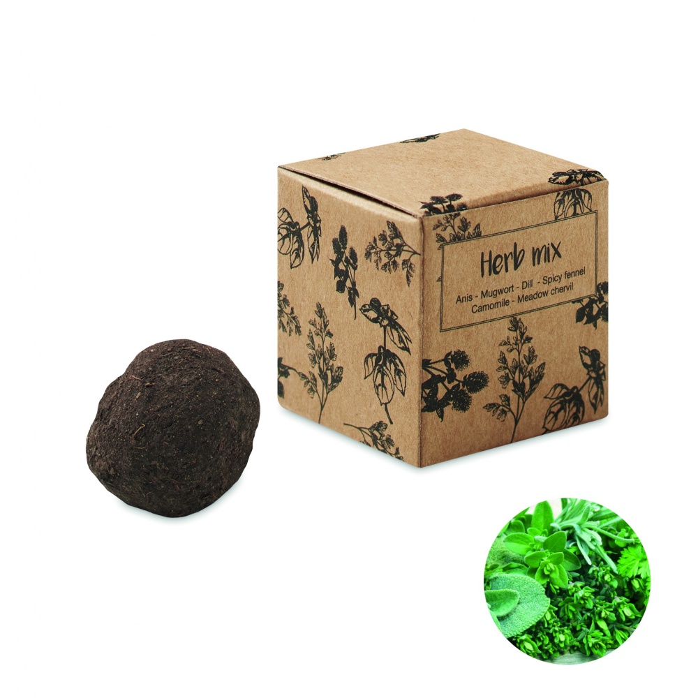 Logotrade business gift image of: Herb seed bomb in carton box