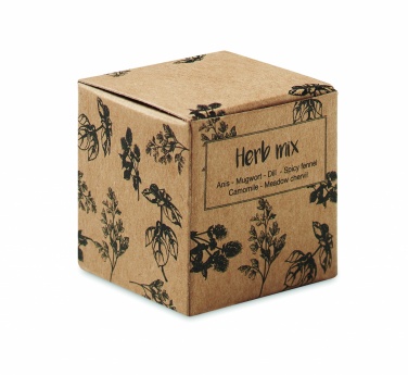 Logo trade advertising products image of: Herb seed bomb in carton box