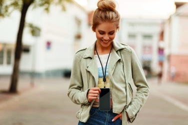 Logotrade promotional item picture of: RPET Phone holder lanyard