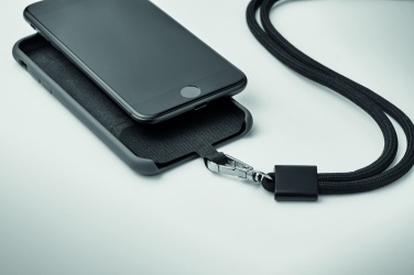 Logo trade promotional gift photo of: RPET Phone holder lanyard
