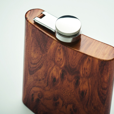 Logo trade business gifts image of: Slim hip flask 190 ml